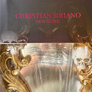 Christian Siriano Gold Skull Accent mirror